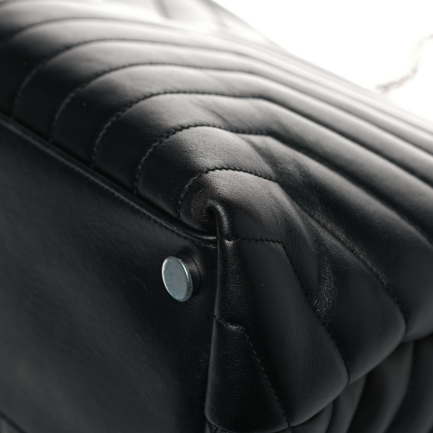 Saint Laurent Calfskin Y Quilted Monogram Large Loulou Chain Satchel Black 12 of 17