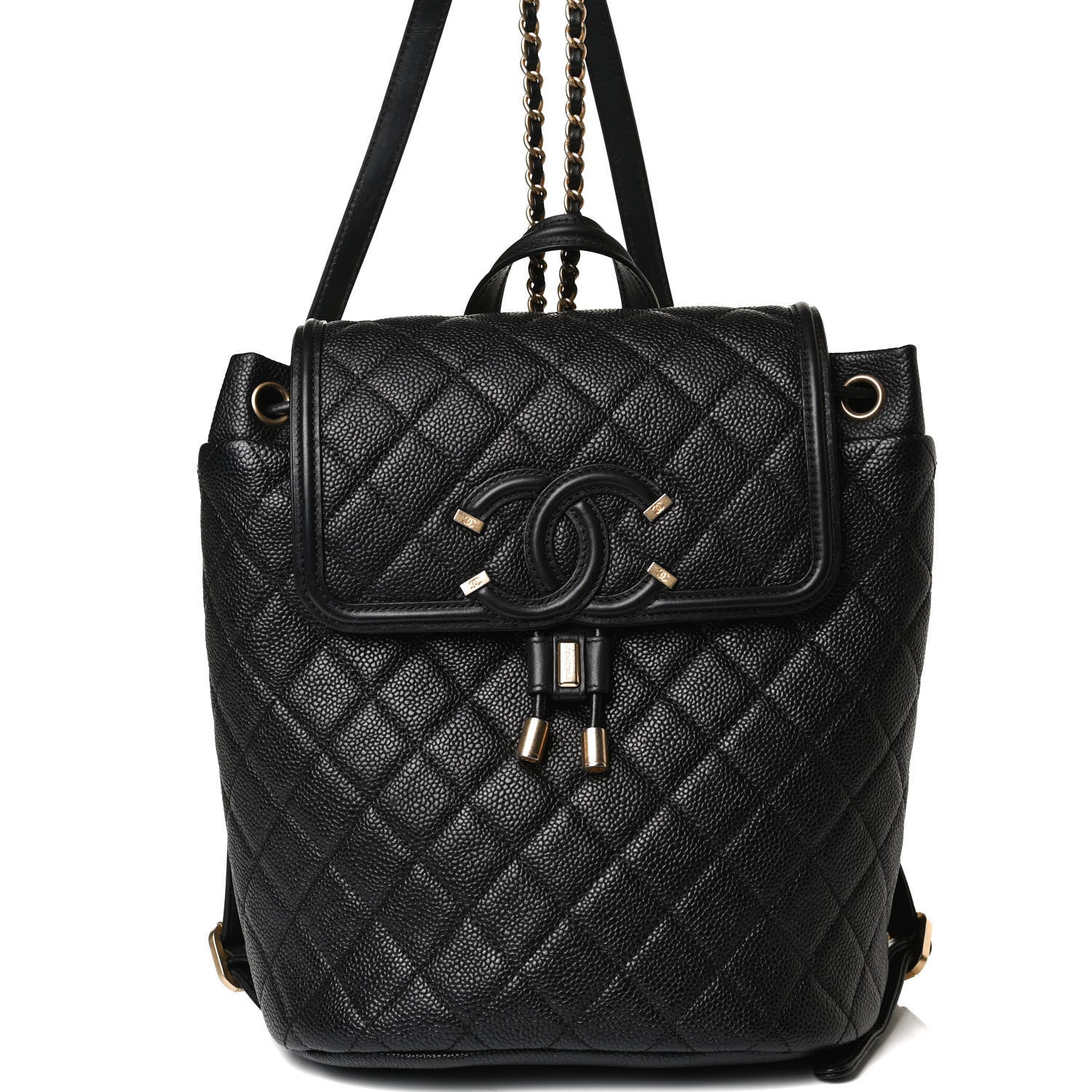 Chanel Caviar Quilted Filigree Backpack Black 6 of 15