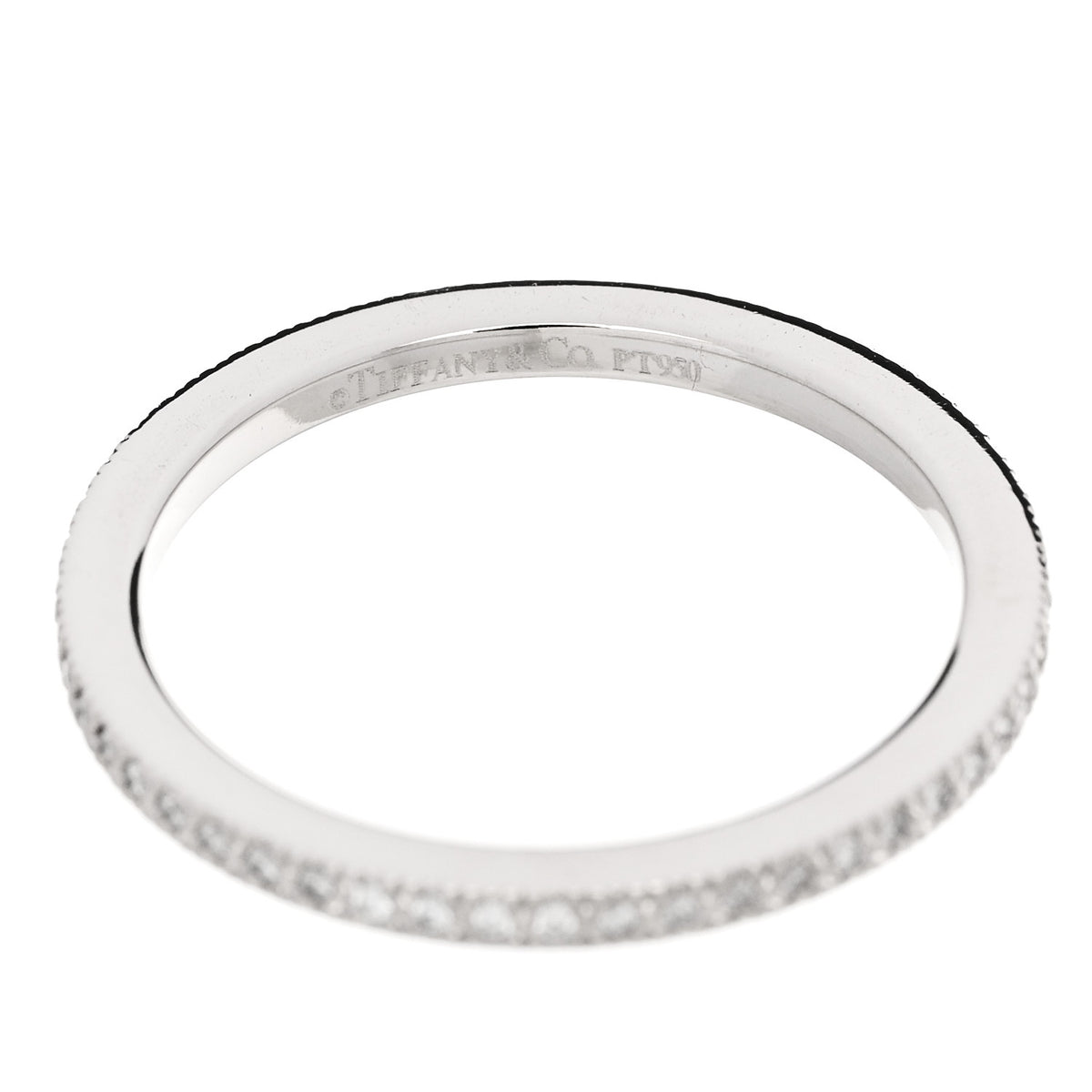 Tiffany Platinum Diamond Metro Full Eternity Band Ring 48 4.5 4 of 5