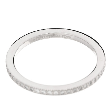 Tiffany Platinum Diamond Metro Full Eternity Band Ring 48 4.5 4 of 5