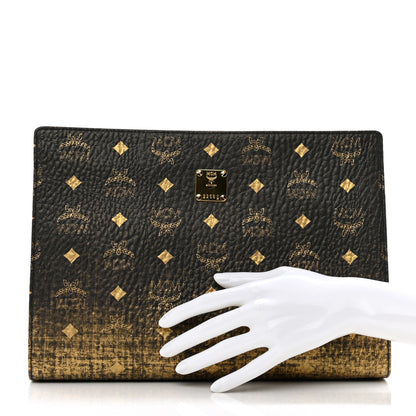 MCM Gradation Visetos Zip Pouch Black Gold 2 of 6