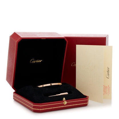 Cartier 18K Pink Gold 6 Diamond Small LOVE Bracelet 16 5 of 5