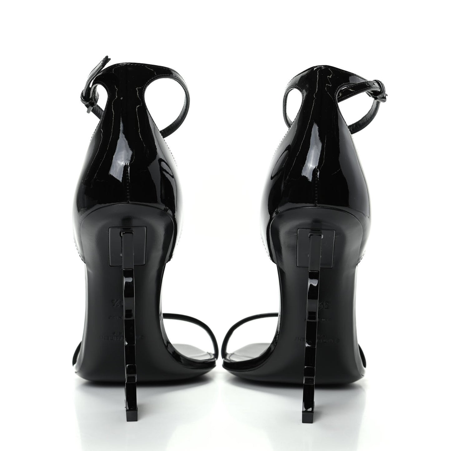 Patent Calfskin Opyum Sandals 39.5 Black