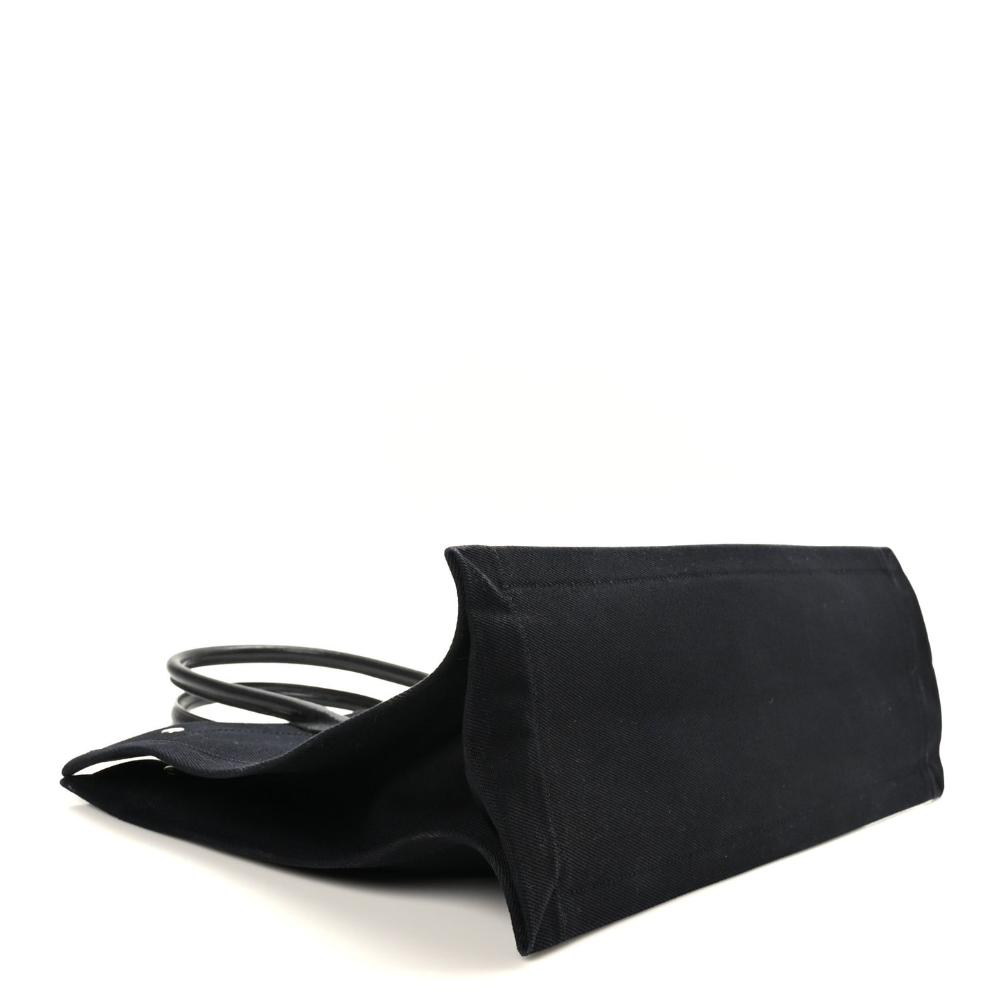 Linen Calfskin Rive Gauche Tote Black