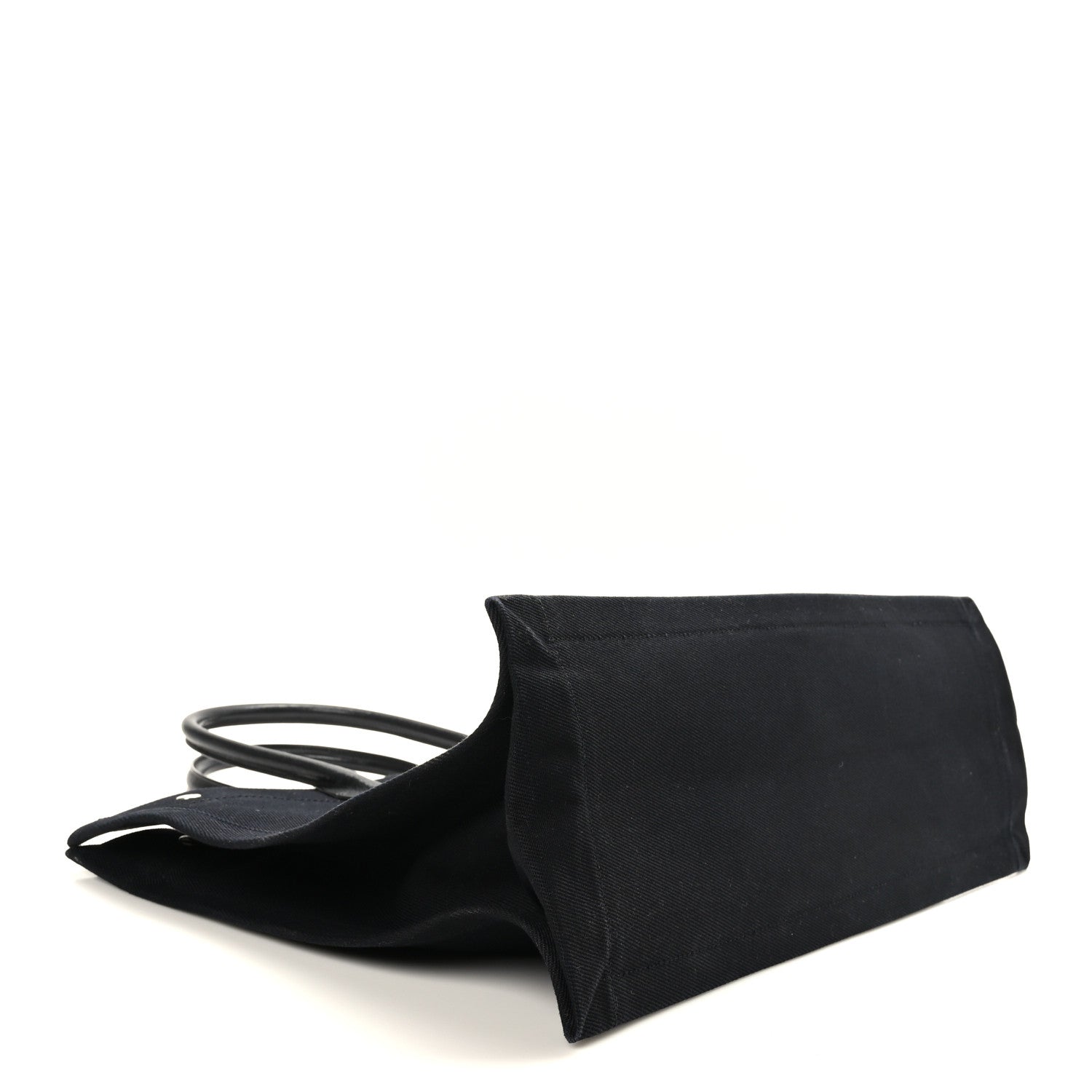 Saint Laurent Linen Calfskin Rive Gauche Tote Black 4 of 9