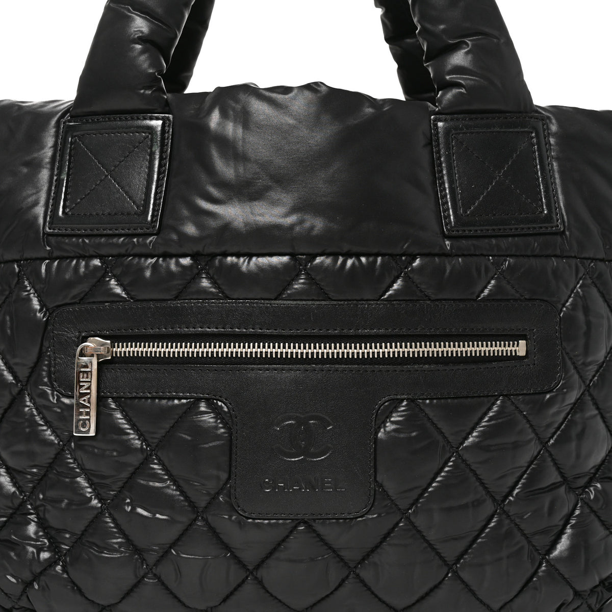 Chanel Nylon Quilted Small Coco Cocoon Tote Black 8 of 10