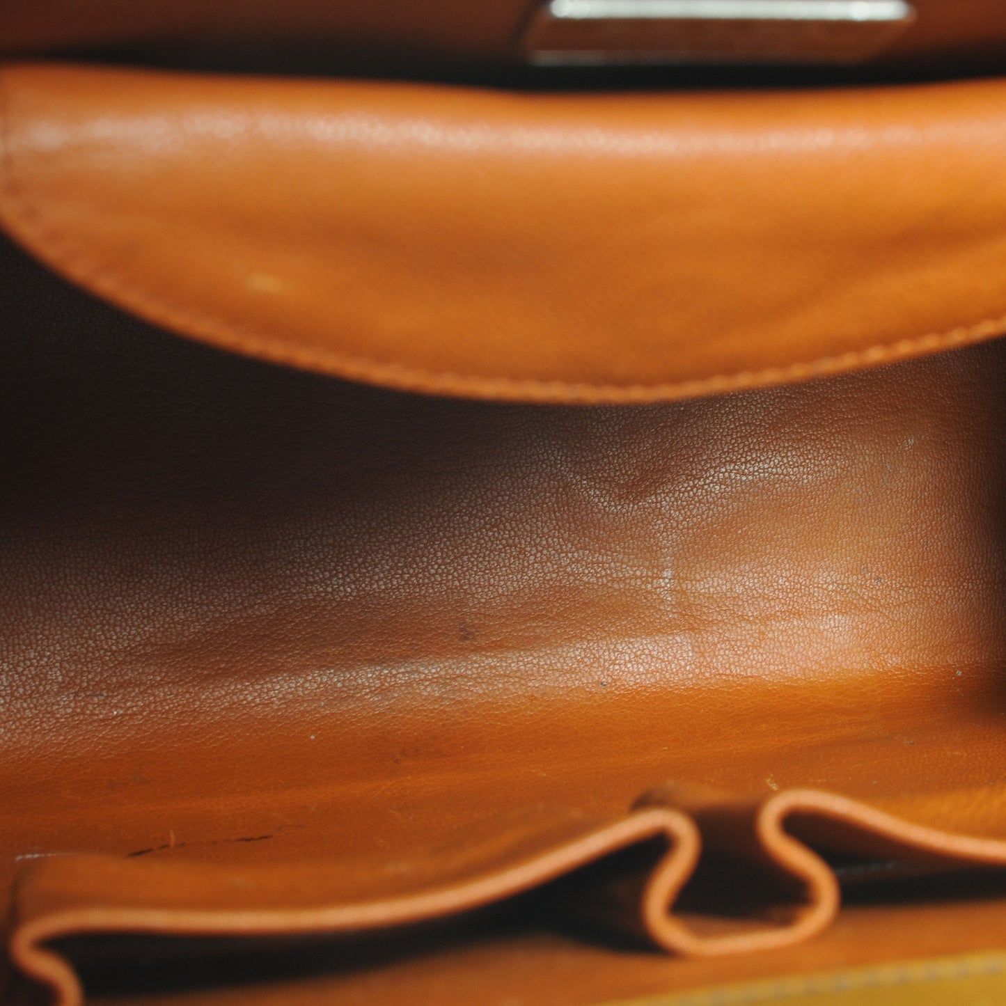 Spazzolato Logo Print Framed Bag Ambra
