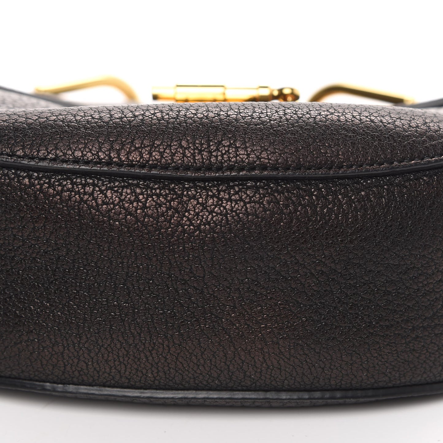 Grained Lambskin Mini Drew Shoulder Bag Black