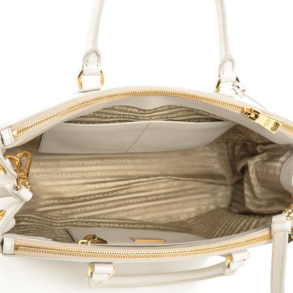 Prada Saffiano Medium Galleria Double Zip Tote Talco 14 of 17