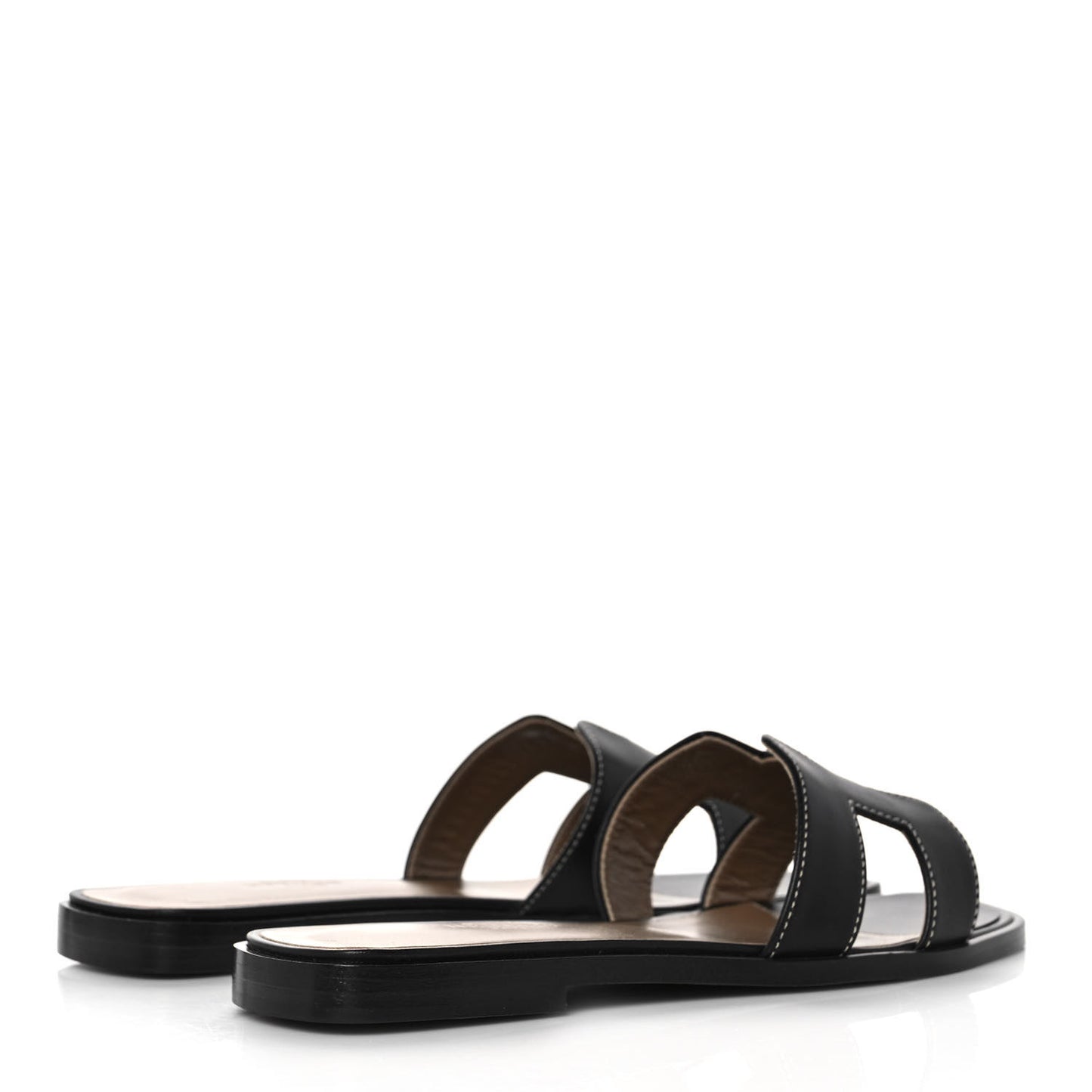 Box Calfskin Oran Sandals 36 Black