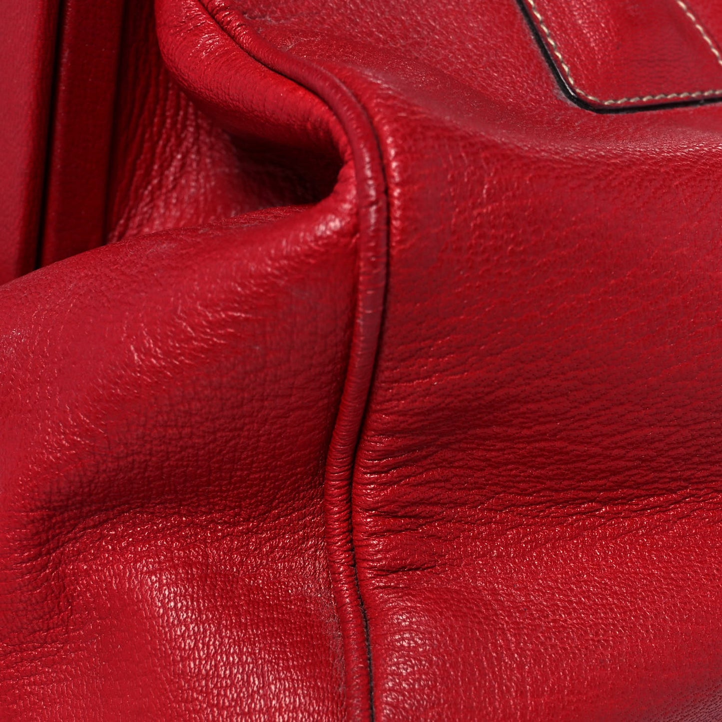 Goatskin Cerniera Doctor Bag Rubino