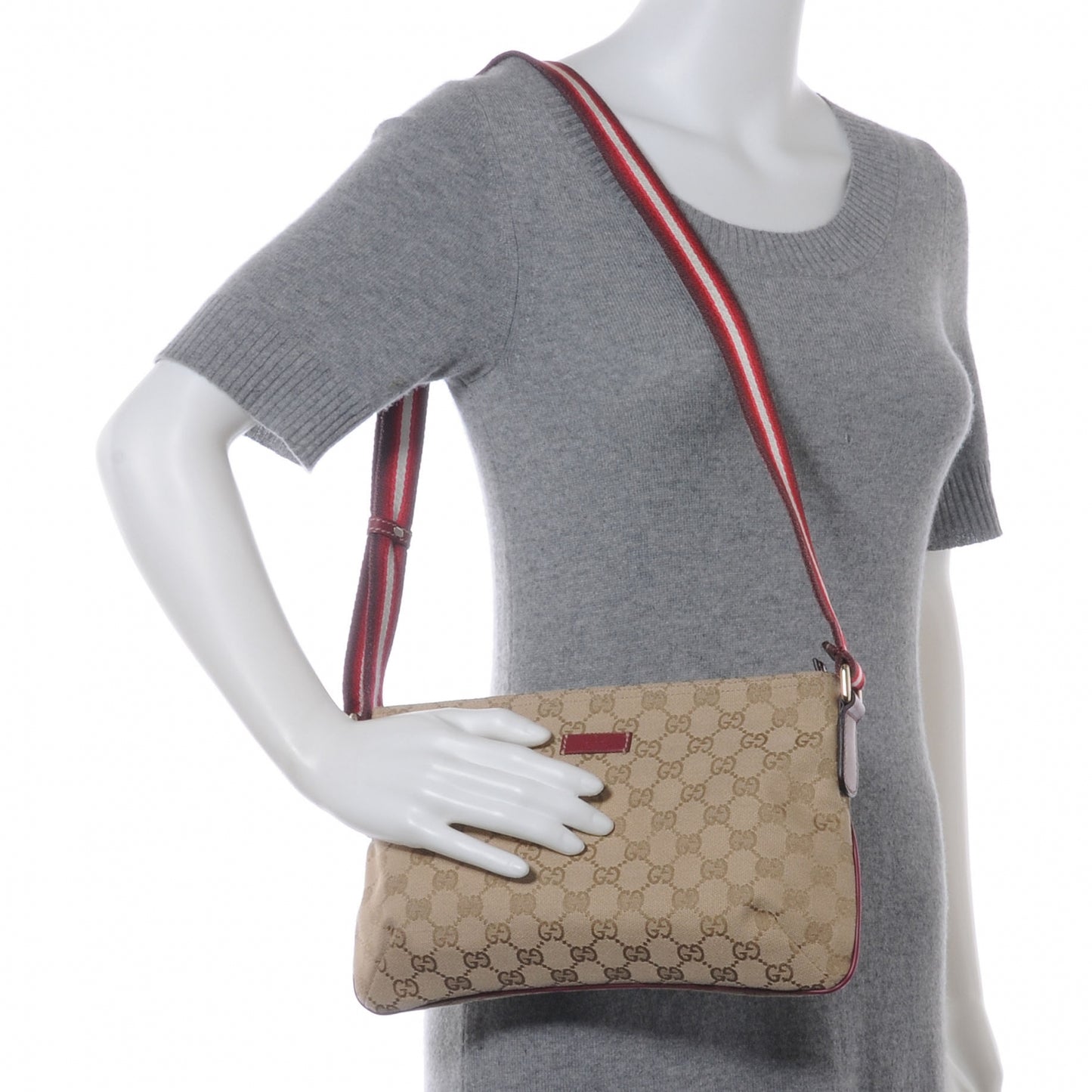 Monogram Web Small Flat Messenger Crossbody