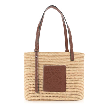 Loewe Raffia Small Square Basket Tote Bag Natural Tan 1 of 9