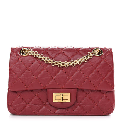 Chanel Aged Calfskin Quilted 2.55 Reissue Mini Flap Red 1 of 9