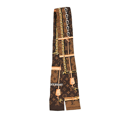 Louis Vuitton Silk Monogram Confidential Bandeau Brown 2 of 3