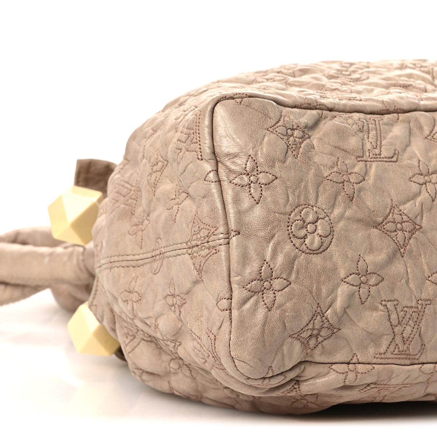FASHIONPHILE Lambskin Olympe Stratus PM Ecru 8 of 10