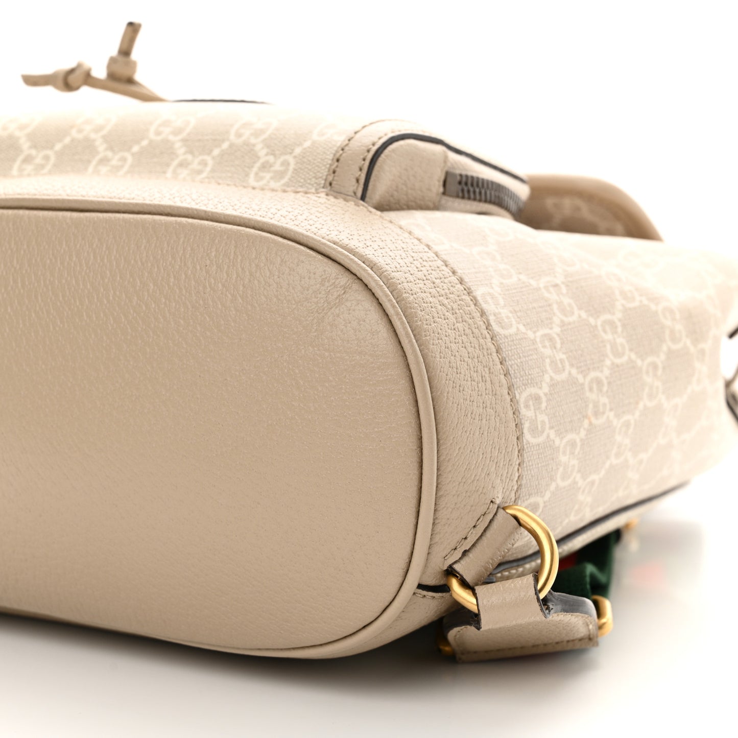 GG Supreme Monogram Azalea Calfskin Retro Interlocking G Buckle Backpack Beige Mystic White