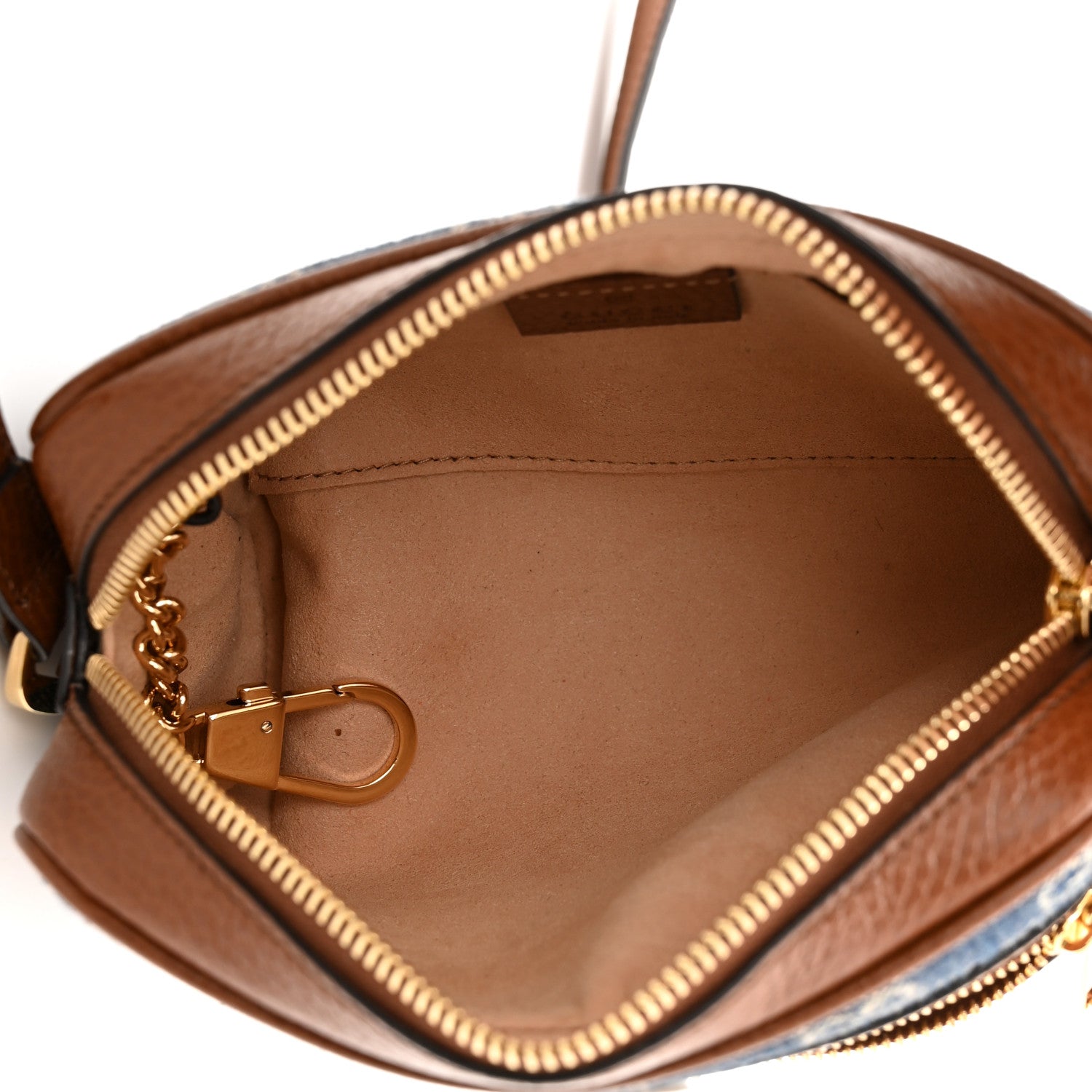Gucci New Denim GG Monogram Dollar Calfskin Mini Ophidia Shoulder Bag Blue Tea Cuir Epilog 4 of 10