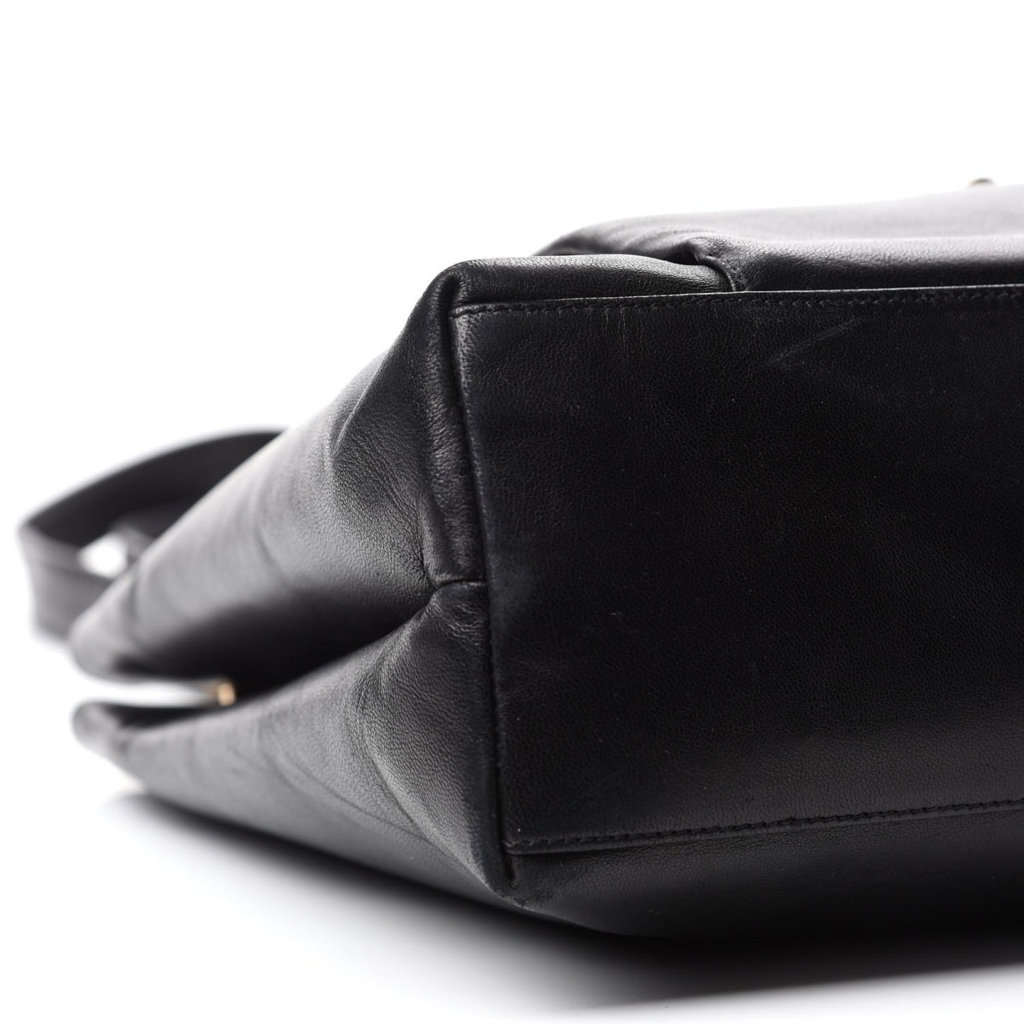 Lambskin Flap Shoulder Bag Black