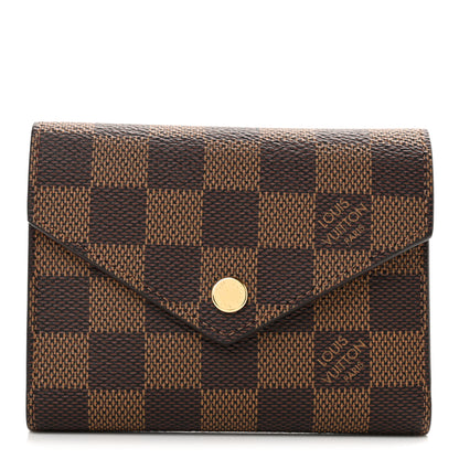 Louis Vuitton Damier Ebene Victorine Wallet Red 1 of 6