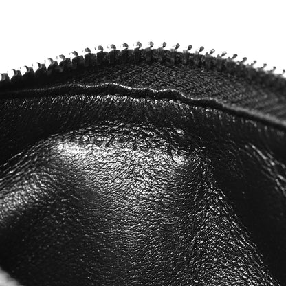 Saint Laurent Monogram Grain de Poudre 5 Fragments Zip Pouch Card Holder Black 7 of 11