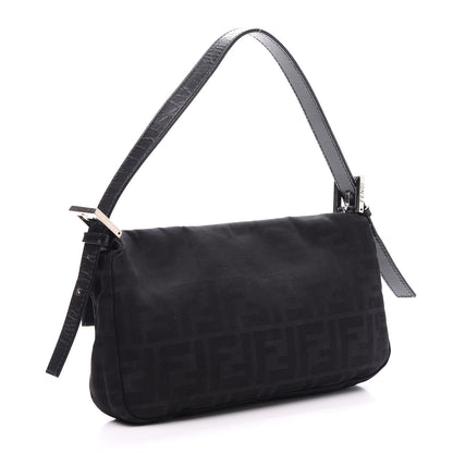 Fendi Nylon Zucca Baguette Black 3 of 10
