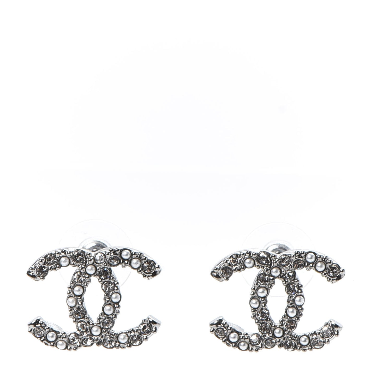 Ruthenium Crystal Pearl Caviar Earrings