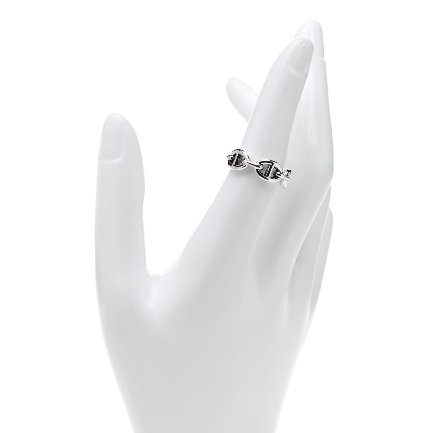 Sterling Silver PM Chaine d'Ancre Enchainee Band Ring 53 6.5