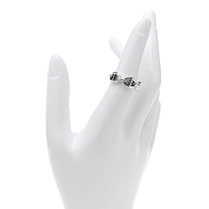 Hermes Sterling Silver PM Chaine d'Ancre Enchainee Band Ring 53 6.5 2 of 8