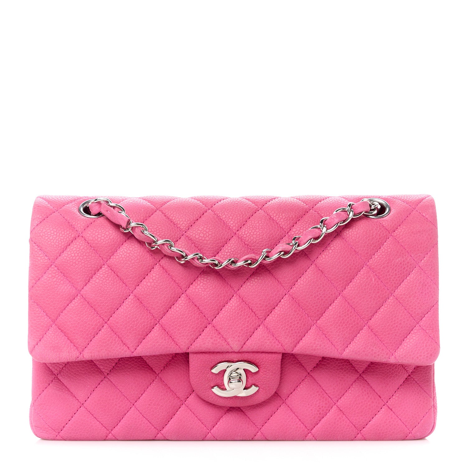 Chanel Iridescent Caviar Quilted Medium Double Flap Pink 1 of 13