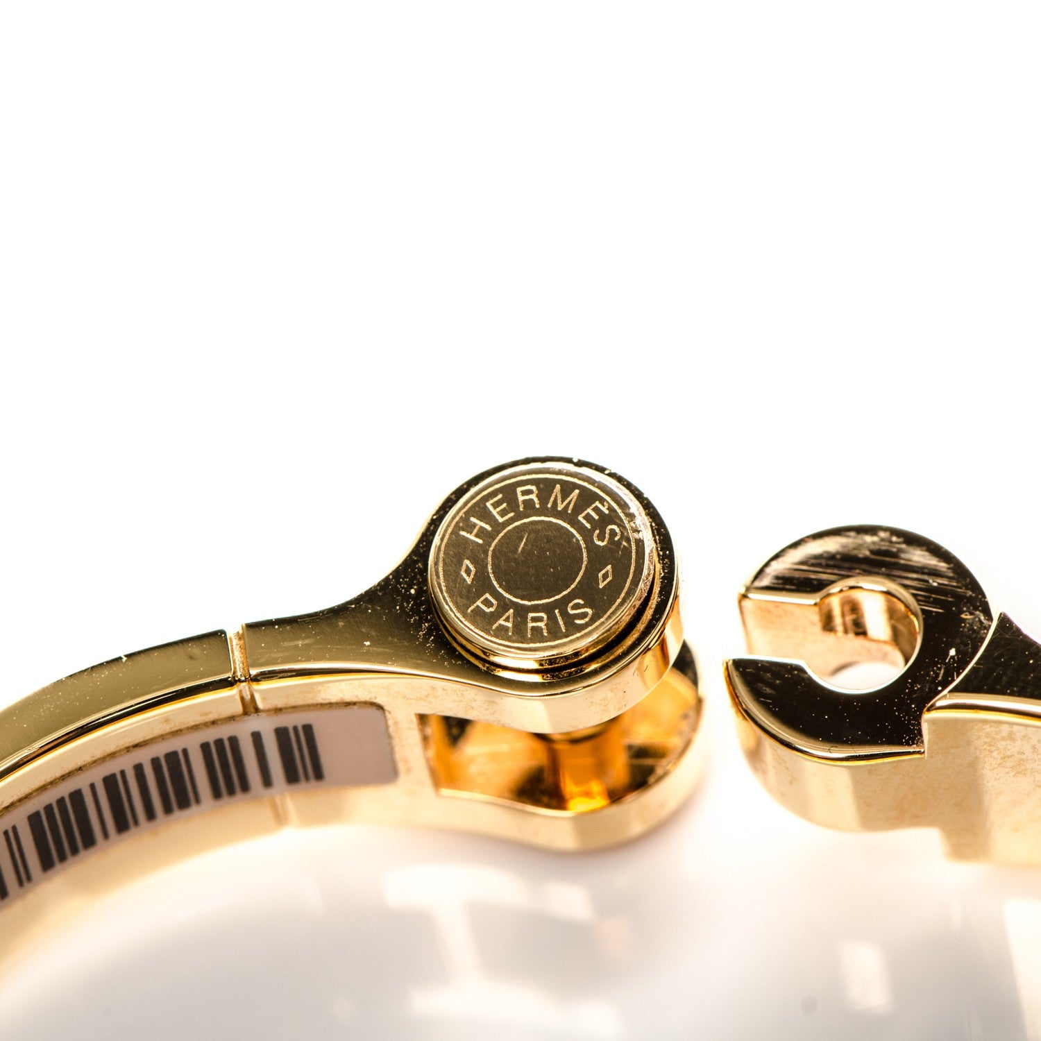 Hermes Enamel Printed Narrow Cachemire Fleuri Hinged Bracelet S Surnaturel 6 of 7