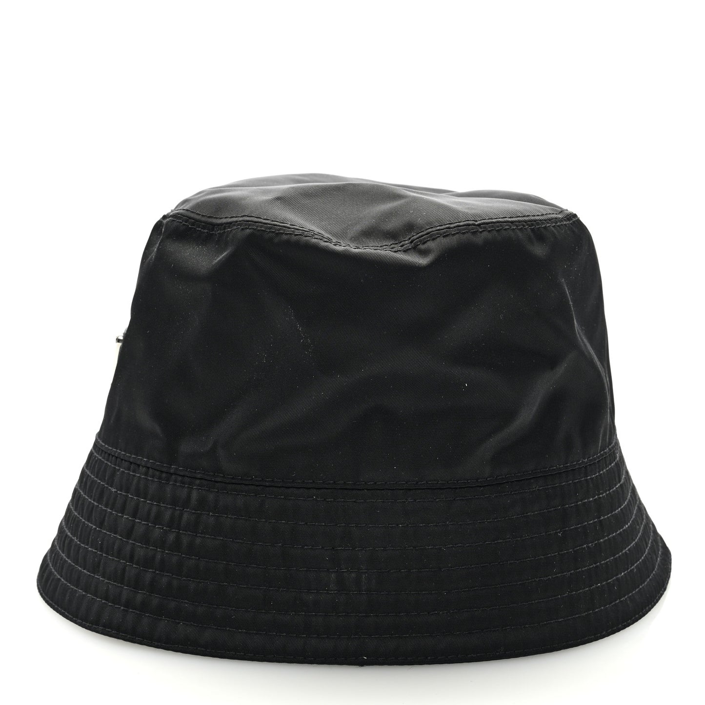 Re-Nylon Metal Triangle Logo Womens Bucket Hat S Black