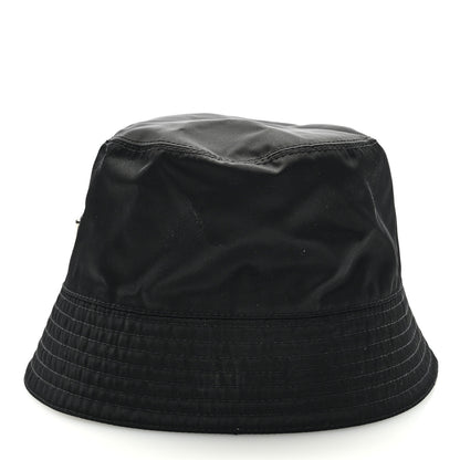 Prada Re-Nylon Metal Triangle Logo Womens Bucket Hat S Black 4 of 7