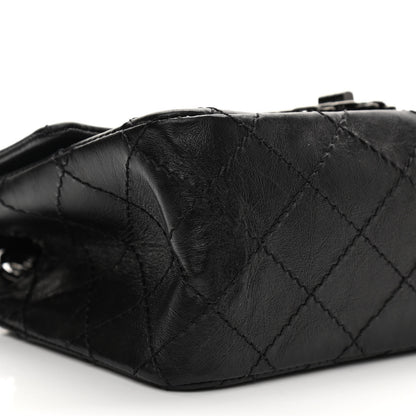 Chanel Aged Calfskin Quilted 2.55 Reissue Mini Flap So Black 9 of 10
