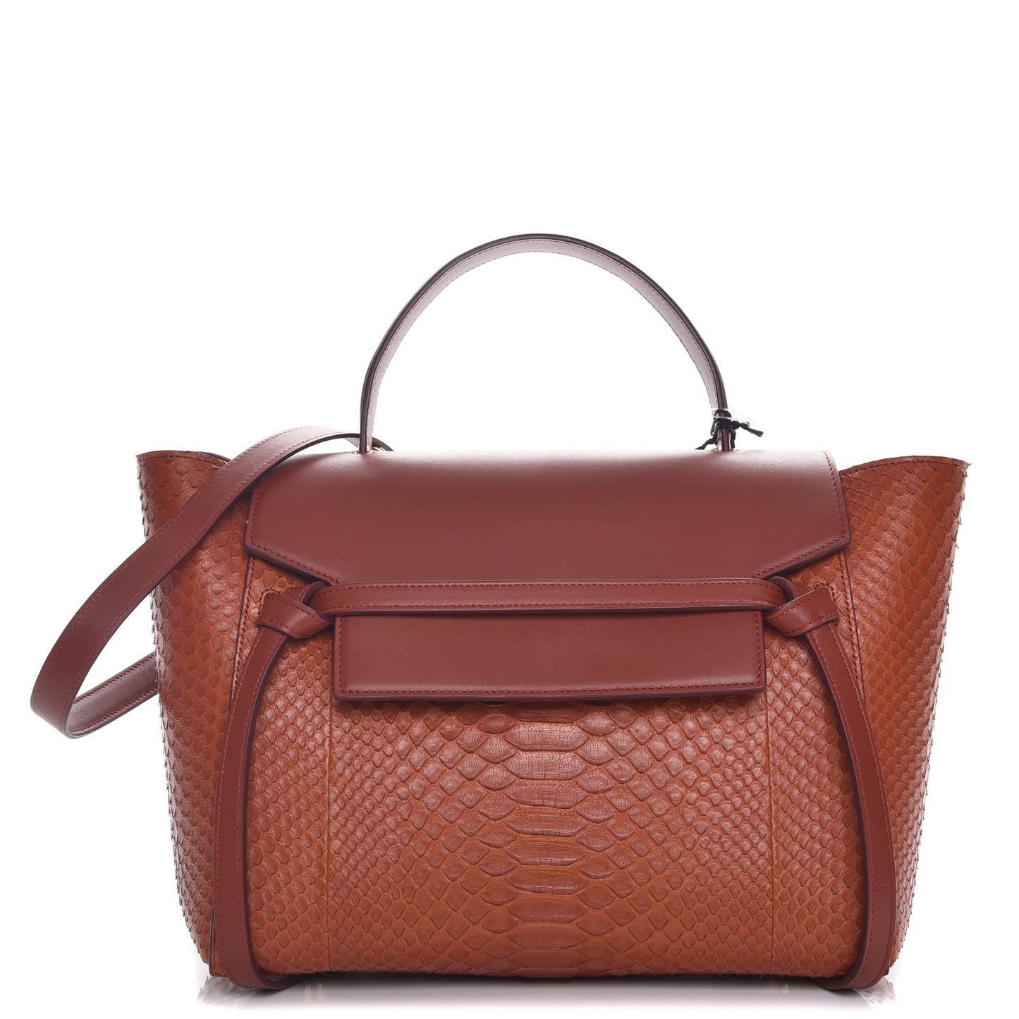 Python Mini Belt Bag Red Ochre