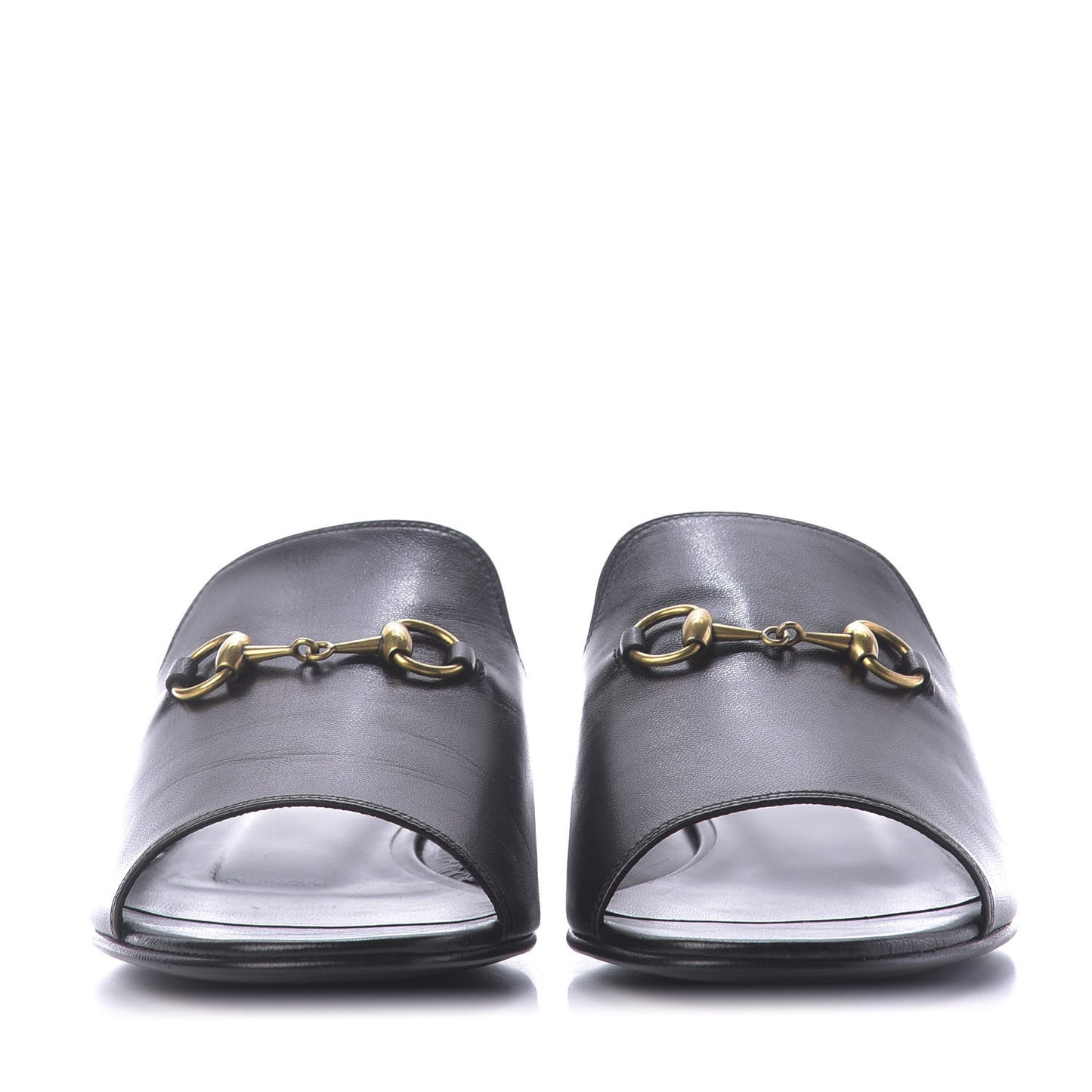 Malaga Kid Horsebit Slide Sandals 39 Black