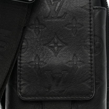 Louis Vuitton Calfskin Monogram Shadow Double Phone Pouch NM Black 6 of 8