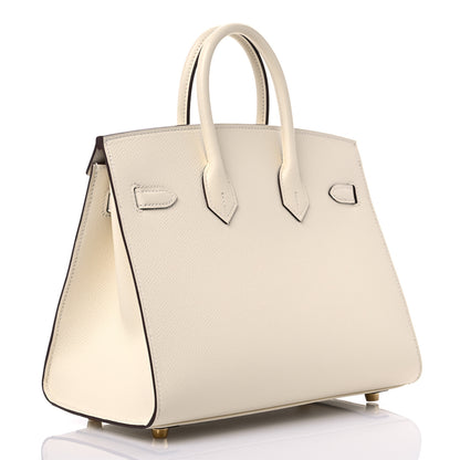 Hermes Epsom Horseshoe Birkin Sellier 25 Nata Toffee 3 of 9