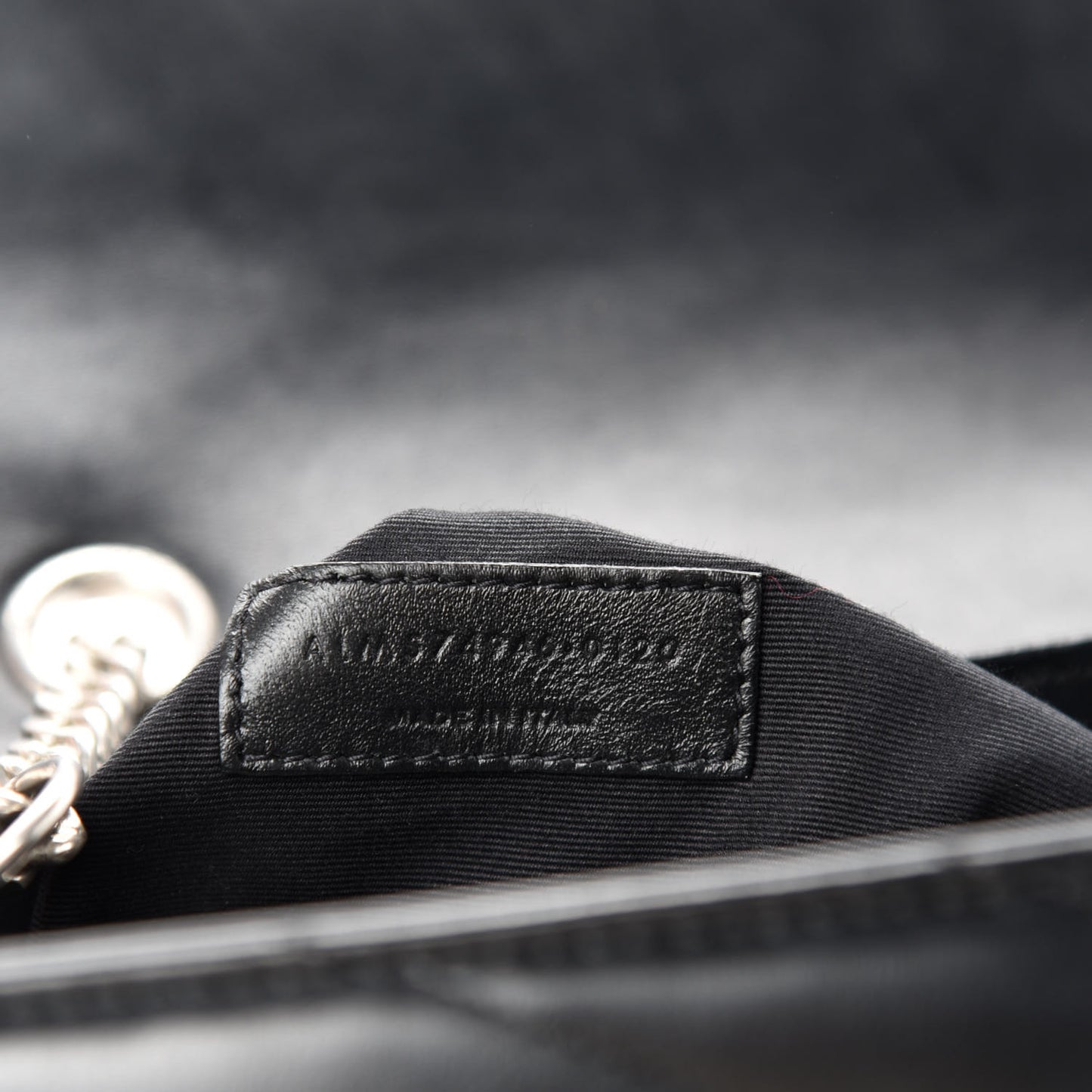 Calfskin Y Quilted Monogram Medium Loulou Chain Satchel Black