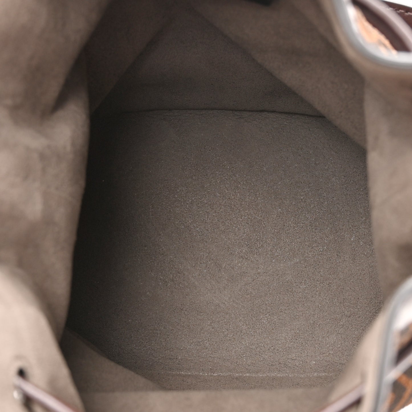 Suede Vitello King F is Fendi Micro FF Mini Mon Tresor Bucket Bag Sigaro Marrone Ebano