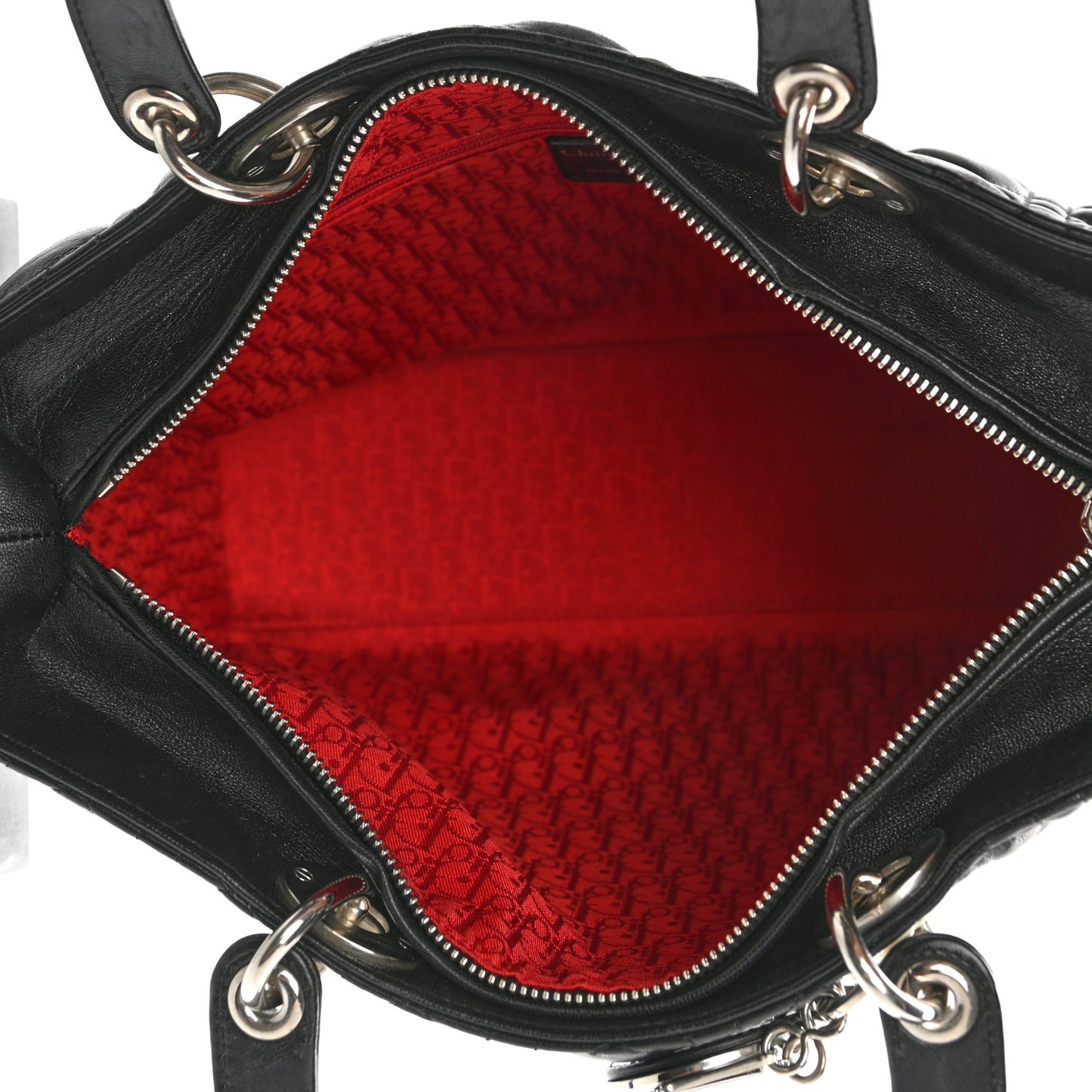 Lambskin Cannage Large Lady Dior Black