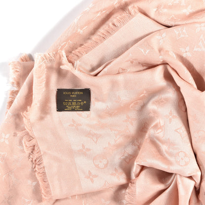 Louis Vuitton Silk Wool Monogram Shawl Rose Velours 3 of 3