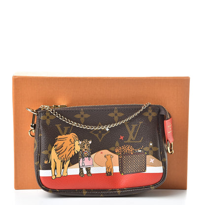 Louis Vuitton Monogram 2018 Christmas Animation Mini Cats Pochette Accessories 8 of 8