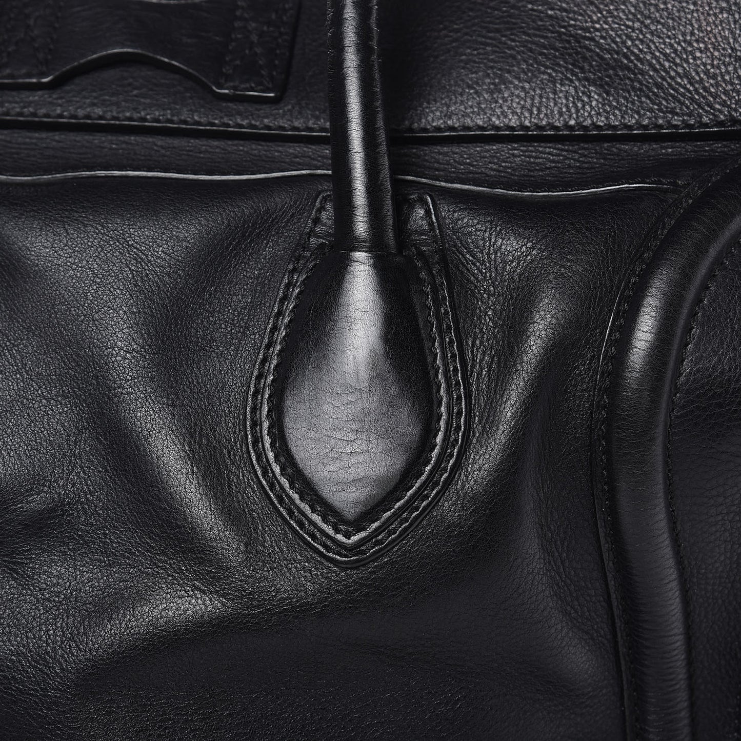Grained Calfskin Medium Luggage Black