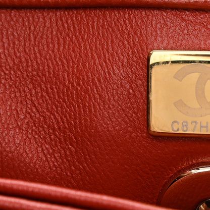 Chanel Caviar Quilted Mini Coco Handle Flap Dark Orange 7 of 10