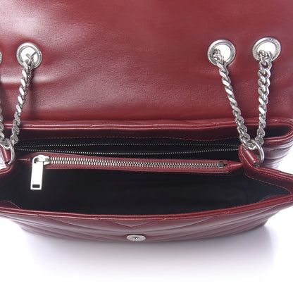 Saint Laurent Calfskin Y Quilted Monogram Medium Loulou Chain Satchel Palissandre 4 of 9