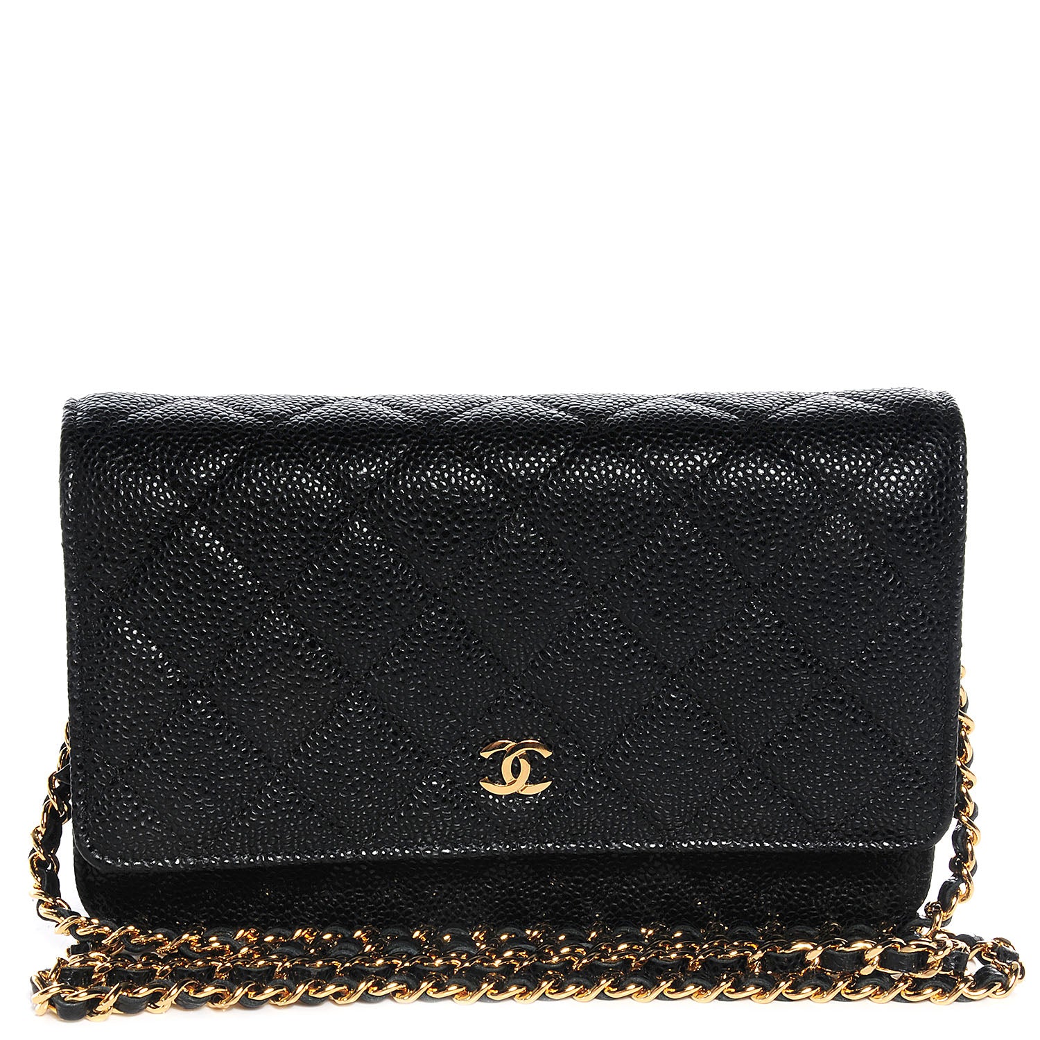 Chanel Caviar Quilted Wallet on Chain Black 1 of 8