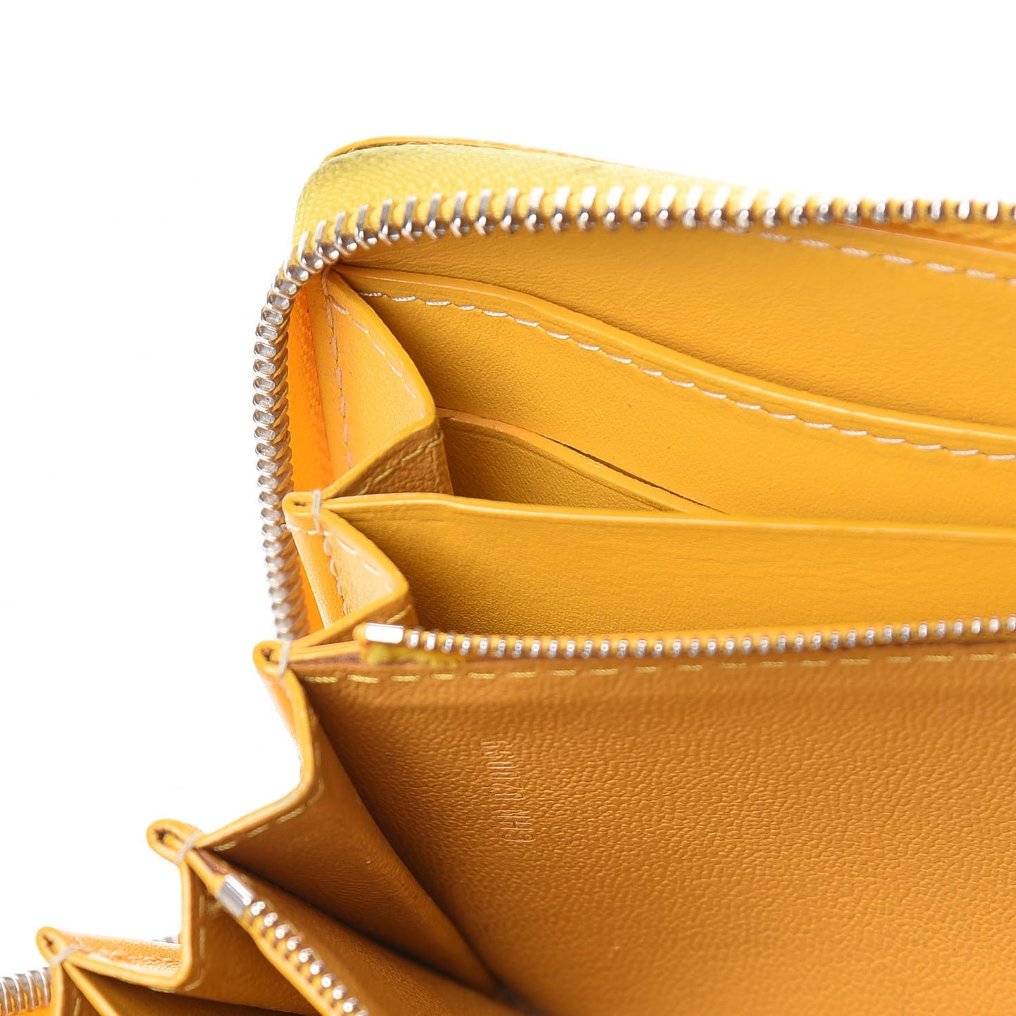 Goyardine Matignon Zip Around GM Wallet Yellow