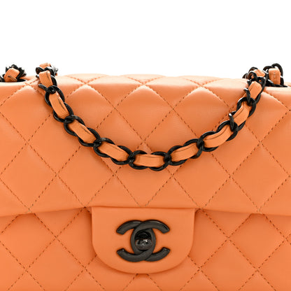 Chanel Lambskin Quilted Mini Rectangular Flap Orange 8 of 13