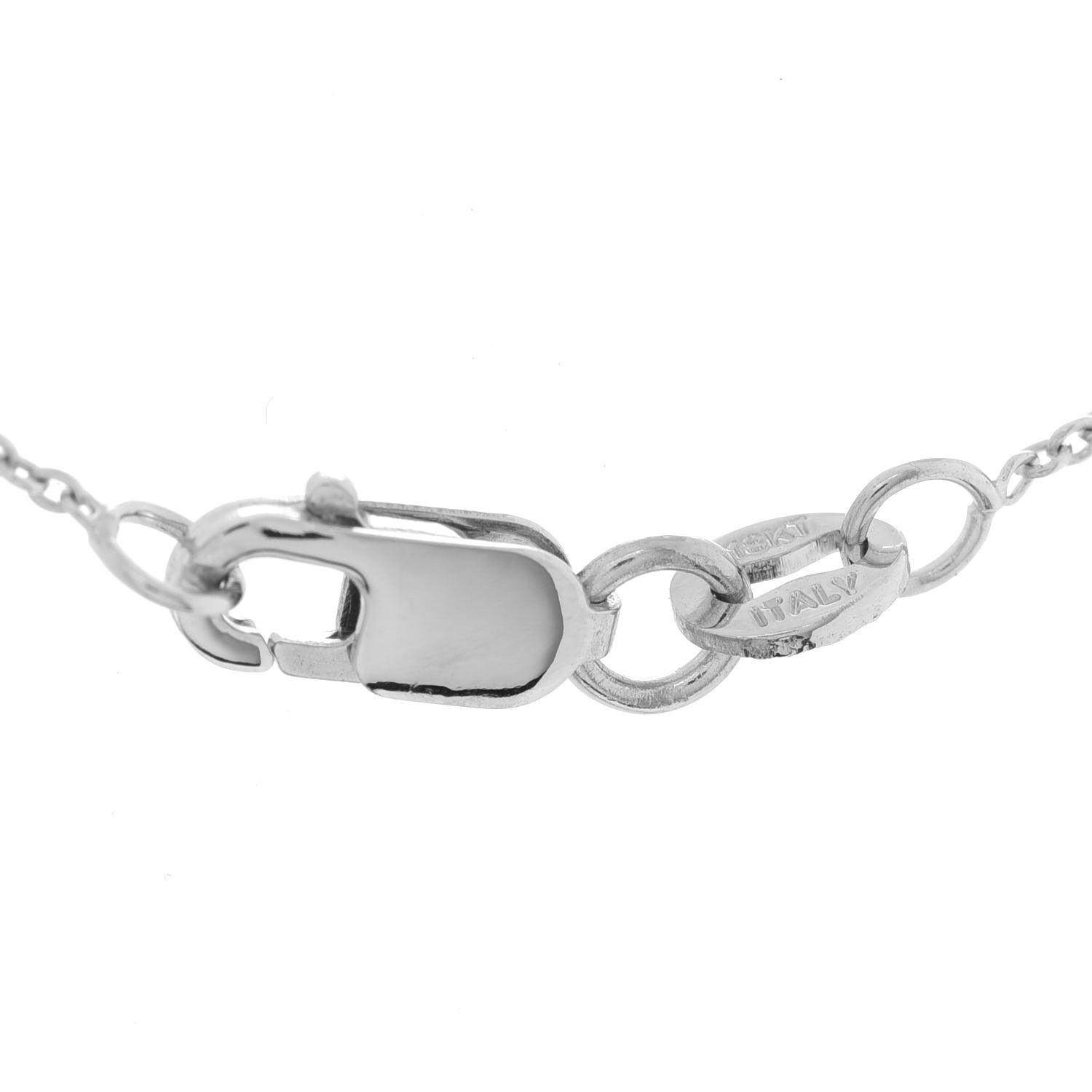 Roberto Coin 18K White Gold Diamond Love Letter M Pendant Necklace 5 of 6
